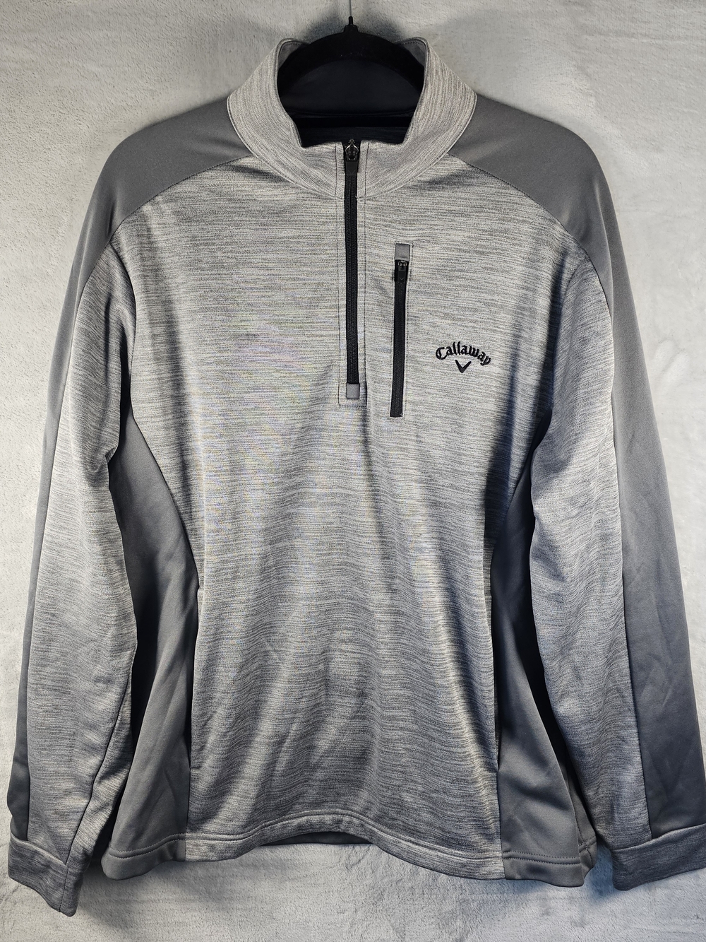 Callaway Sz. Medium Men's Golf 1/4-Zip Pullover Sweater Athletic Breathable Gray